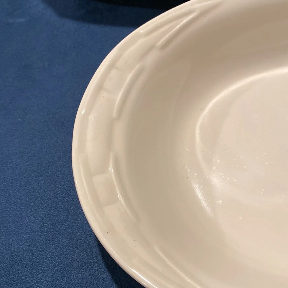 Longaberger Ivory Ceramic Woven Traditions Casserole Dish Cookware